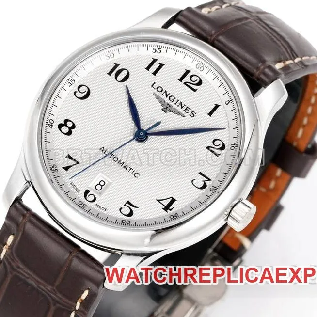 Longines collectible watch XC factory famous craftsman silver white dialL888 mechanical movementleather strap model front live photo