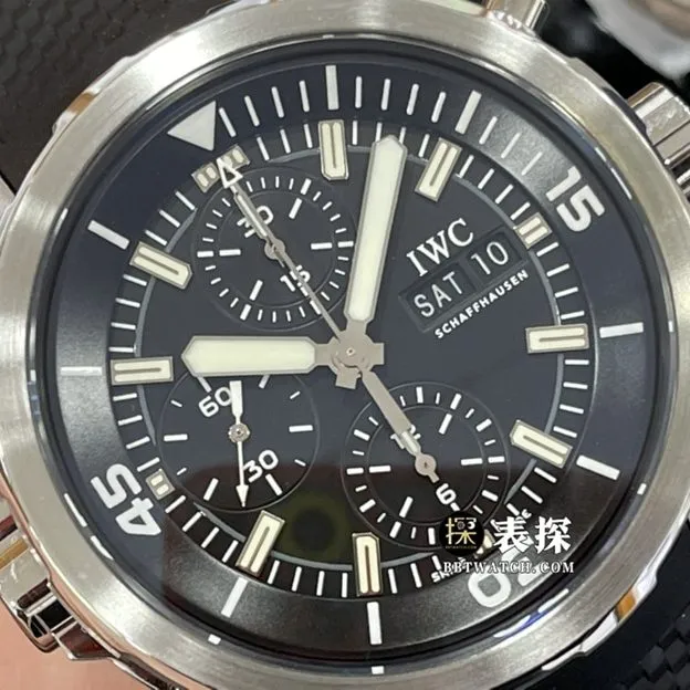 V6 factory IWC watch marine timepiece top-tier watch men's black dial rubber model pictures and prices front live photo