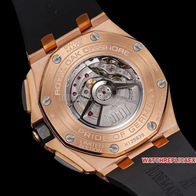 TW factory Audemars PiguetRoyal Oak offshore top-tier 1:1super dark gray plate rubber model 26416front live photo