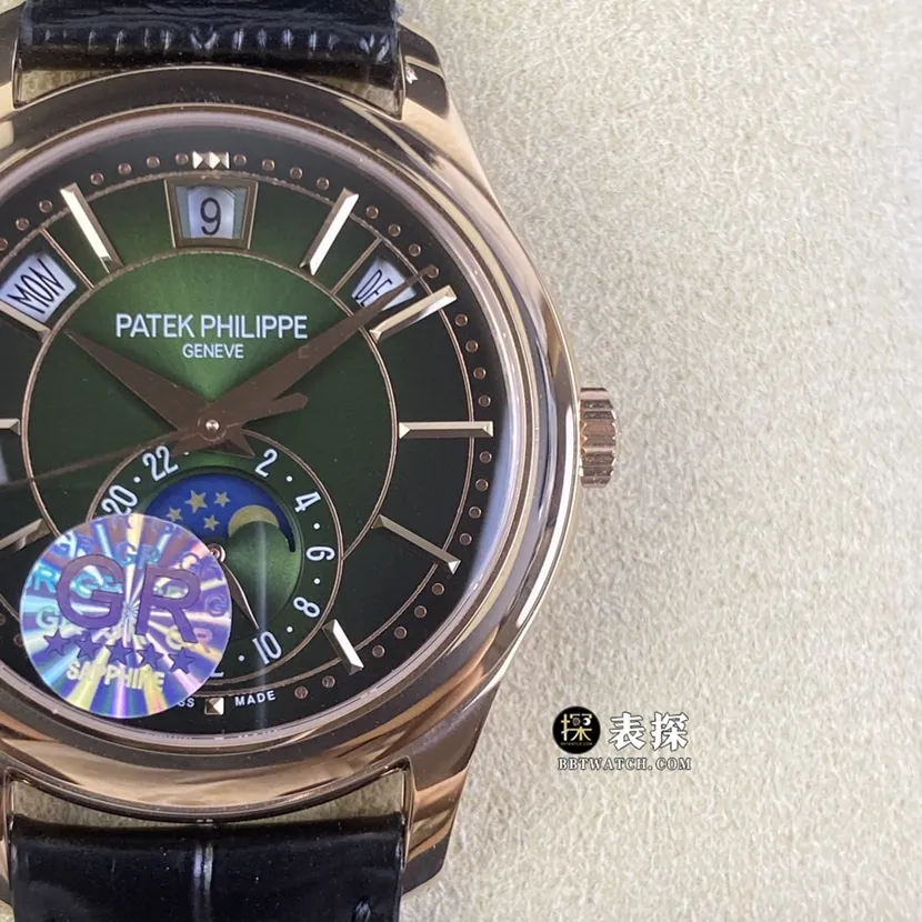 GR factory Patek Philippe complication timepiece 5205R-0111:1super watch men's olive green dialleather strap picture and price clasplive photos