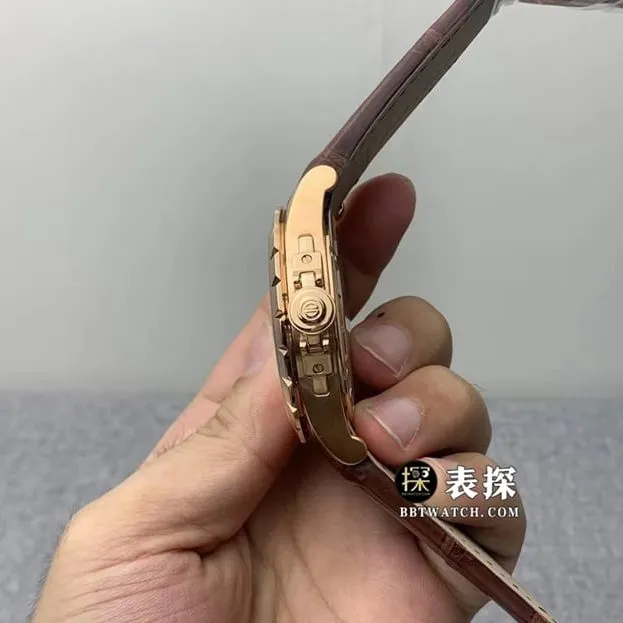 JB King Roger Dubuis watch black dialleather strap model RDDBEX0280 back view