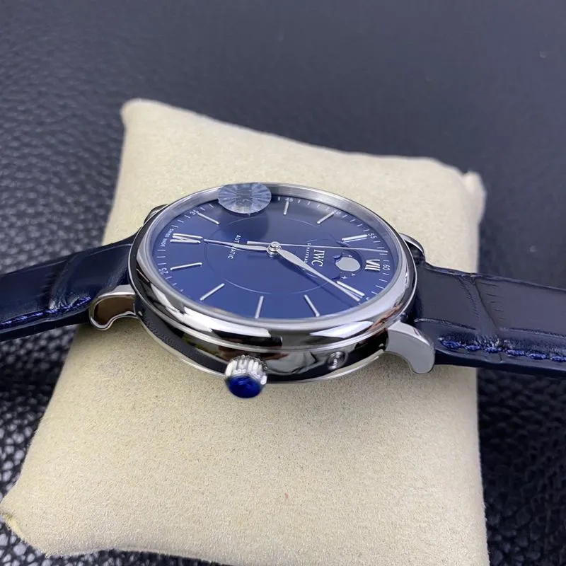IWC watch Portofino series moon phase automatic watch front view