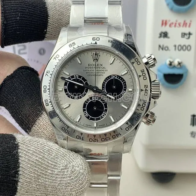 watch RolexQF factory Daytona gray plate 4131 mechanical wear live photos