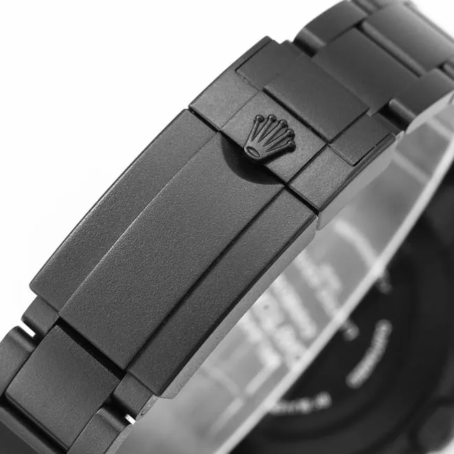 Rolex modified watch top-tier replicaDaytona series men's black dialsteel bracelet fully automatic movement watch front view