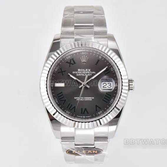 C factory Rolex log top-tier 1:1super Pothos 41mm three-row link m126334-0021side live photo