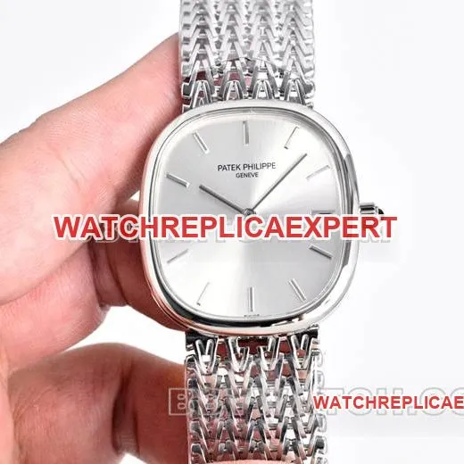 watch Patek PhilippeGOLDEN ELLIPSEsilver dial5738caseback live photo