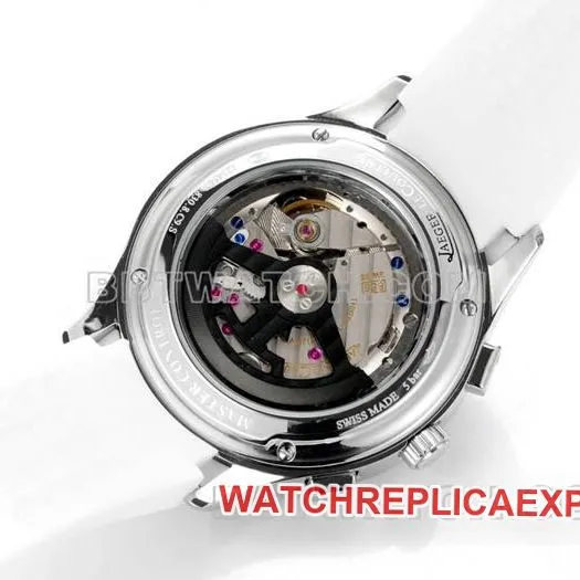 collectible watch Jaeger-LeCoultre Beichen black dial mechanical white rubber model front live photo