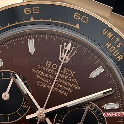 1:1replica watch ZF FactoryDaytonaRolex brown plate rose gold case 4131 mechanical front live photo