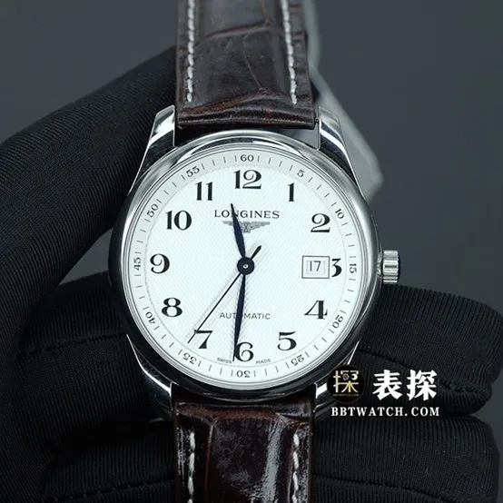 KL factory Longines famous craftsman top-tier watch men's 3-digit date display white dialleather strap model picture and price front live photo
