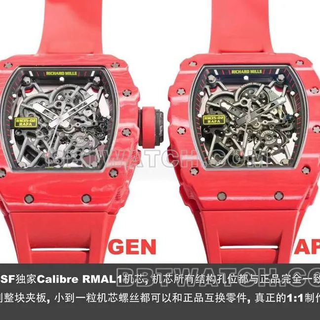 APS factory Richard Milletop-tier watch RM35-02 Red Devils review side live photo