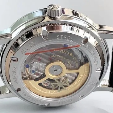 TWS factory Vacheron Constantintop-tierhigh-quality watch men's black dial black belt mechanical leather strap inheritance series round watch movement picture