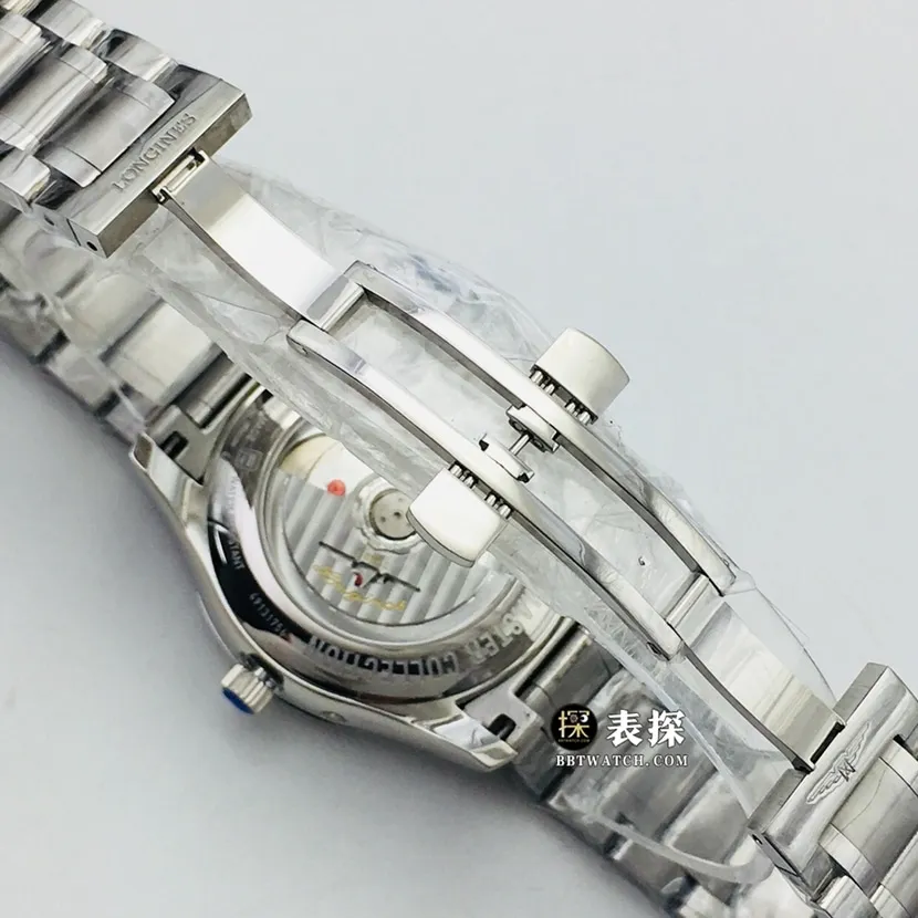 LG factory Longines watchmaking traditional watch men's silver gray plate wheat grain moon phasesteel bracelet model picture and price front live photo
