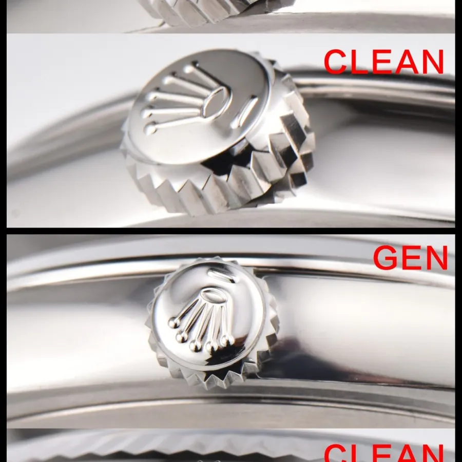 C Factory Log Green True and Fake Comparison Evaluation Rolextop-tier Table Case Comparison Chart
