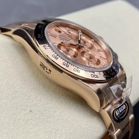 top-tiersuper cloneBTRolex full rose goldDaytona4130movement904stainless steel men's watch clasp picture