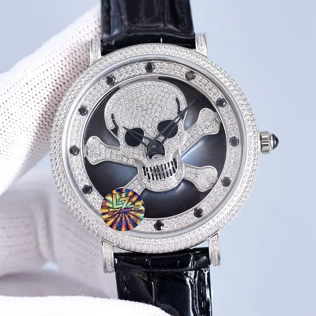 top-tier real diamond Anglia time series skull watch clasp picture