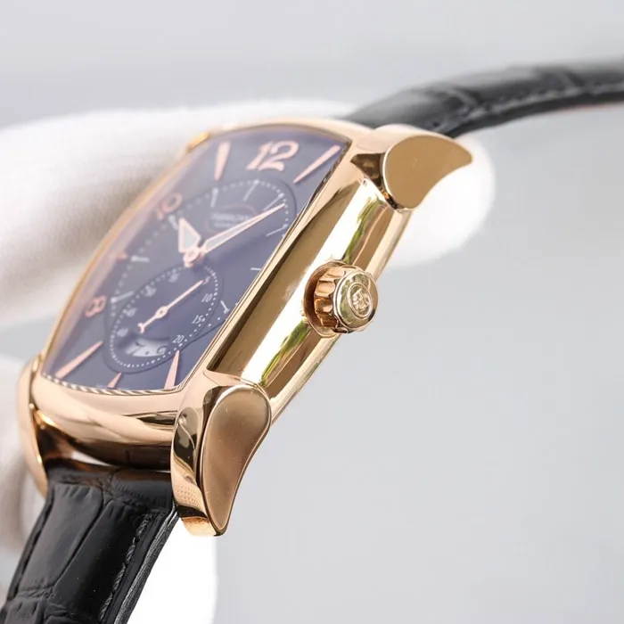 Top-tier watch Parmigiani Fleurier men's gold plate KALPA series fully automatic movementleather strap watch front view