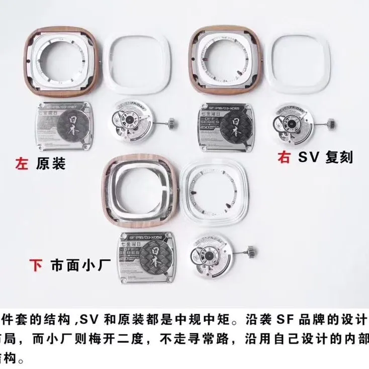 Sevenfriday- P series P1B/03 automatic movementladies' watch global limited edition genuine and fake comparison thickness chart