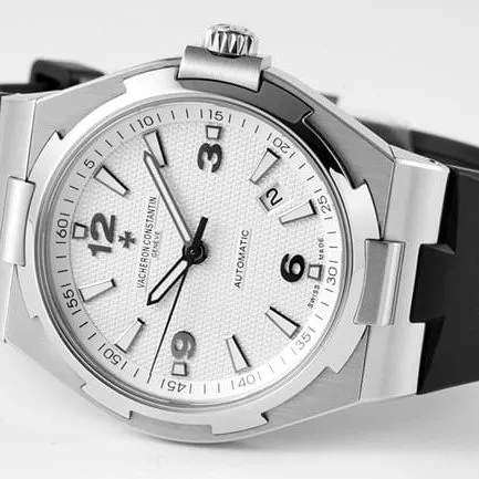 8F factory top-tier watch Vacheron Constantin men's white dial steel bracelet mechanical watch front view