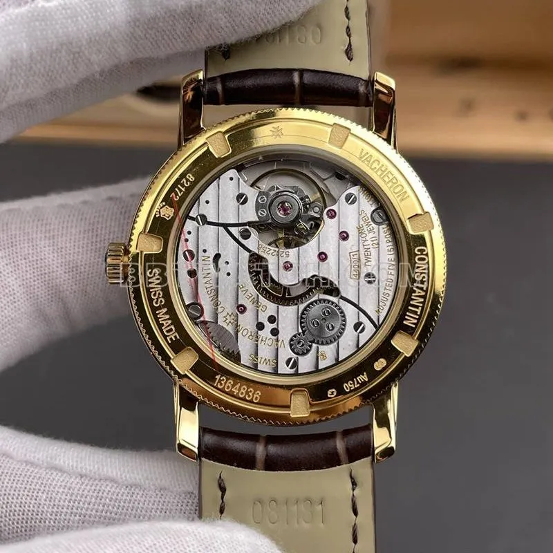 Vacheron Constantintop-tier watch XR factory inherited white dial2824mechanical movementleather strap model 82172front live photo