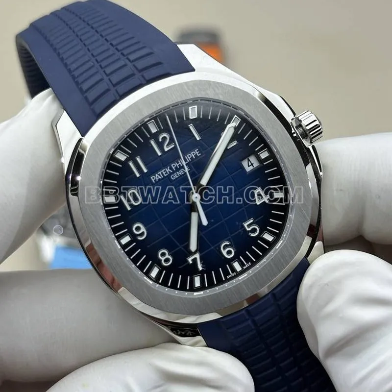 Patek Philippe collectible watch BBF factory grenade blue dial blue rubber model 5168Gfront live photo