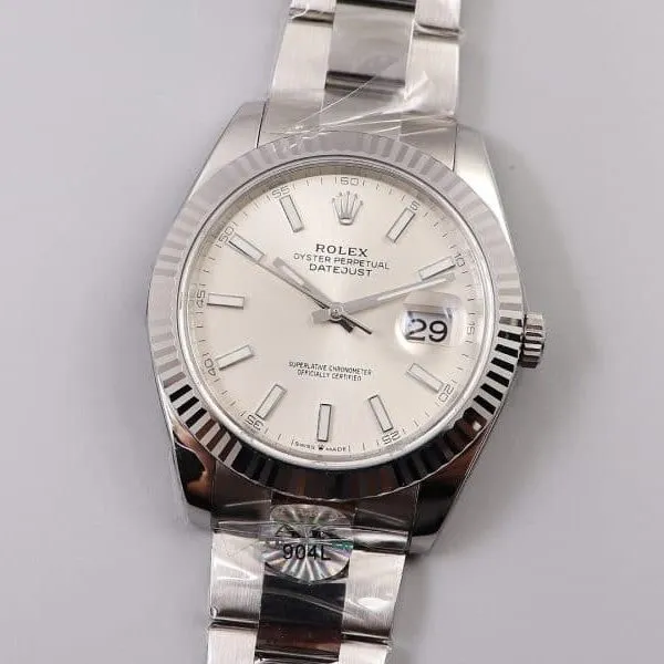 watch ar log Rolex126334black dial904lstainless steel side view