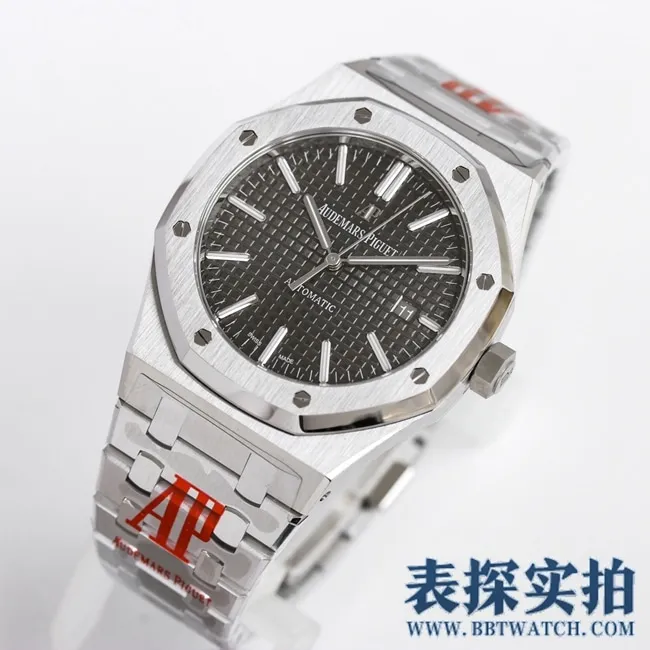 OR factory new product Audemars PiguetRoyal Oakblack dial factory high-quality replicaAp15400st watch details