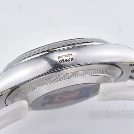 C factory Rolex log top-tier replica36mmwhite dial five grid link m126234-0025side live photo