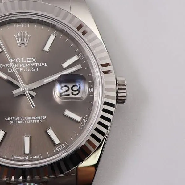 watchar log Rolexm126334-0013 temperament gray plate 904lstainless steel back cover picture