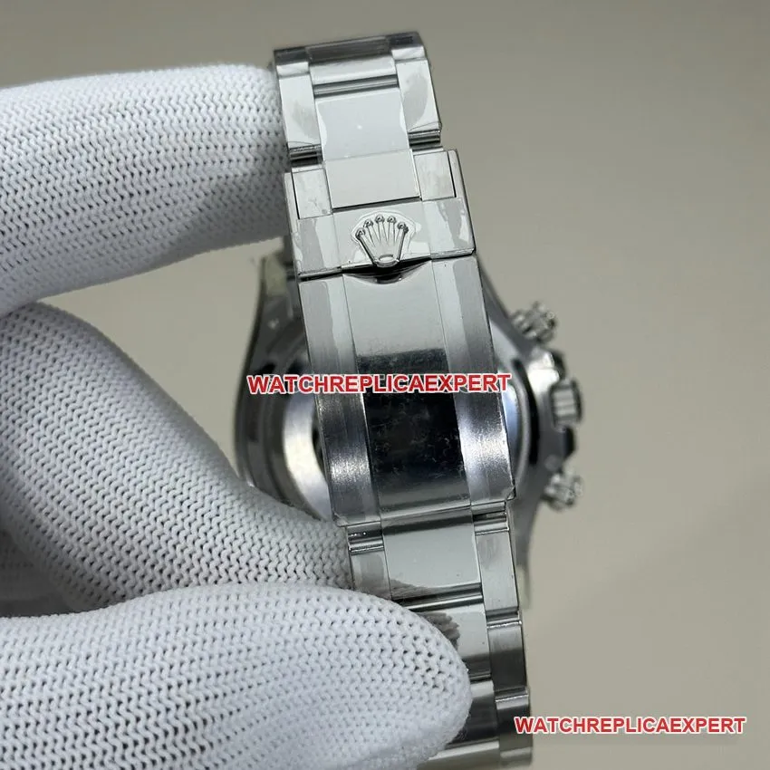 Clean FactoryRolexDaytonatop-tier 1:1high-quality replicablack dialsteel bracelet model 116509side live photo