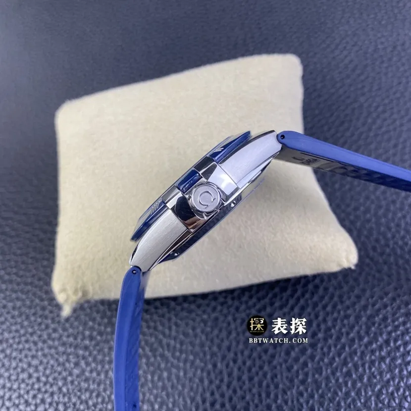 SBF factory Omega Constellation top-tier watch men's blue dialleather strap model pictures and prices front live photo