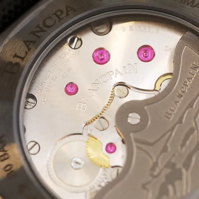 GF Factorytop-tier watch Blancpain men's green dial nylon strap fifty fathom series limited edition watch movement picture