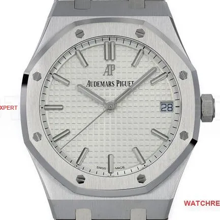 1:1replica watchZF FactoryRoyal OakAudemars Piguetsilver dial15500front live photo