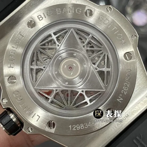 WWF BIG BANGHublot1:1replica watch deep blue dial rubber model 415.NX.7179.VR.MXM18detail shots