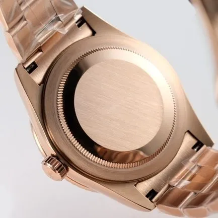 top-tier replicaRolex men's black dialrose gold with pilot series automatic movement watch front view