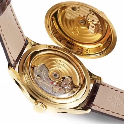 ZF Factorytop-tier watch Patek Philippe there white dial brown belt classic series leather strap mechanical watch front view