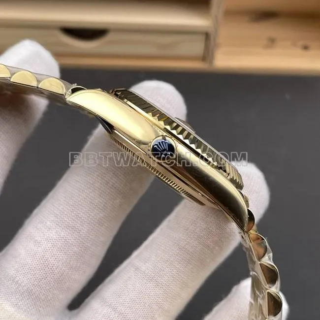 top-tier watch CBD factory black dialRolexDay-Dateyellow gold3255 mechanical front live photo