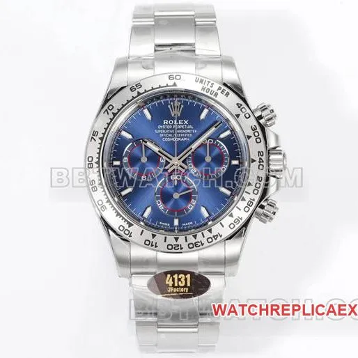 collectible watch JF factory DaytonaRolexblue dial4131 mechanical 40mm front live photo