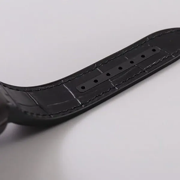 Frank Muller watch V45 series cool black barrel type men's leather strap automatic movement watch detail shots