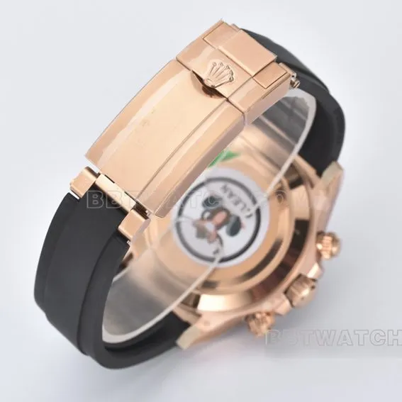 Factory C RolexDaytona1:1super pink plate rubber model m116515ln-0061braceletlive photos