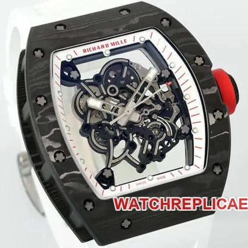 APSRichard Milletop-tier 1:1super carbon fiber case white rubber model RM055front live photo