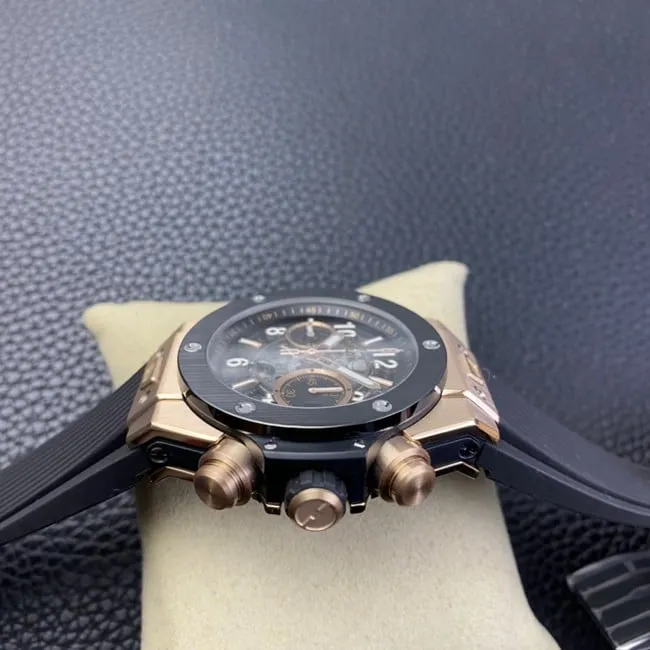 Hublot top-tier watch Big Bang series men's black dialrubber strap full automatic movement front view
