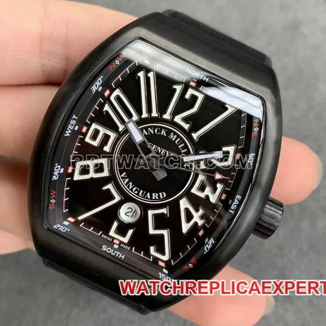 Franck Muller ABF factory 1:1replica watch V45black dial leather braceletfront live photo