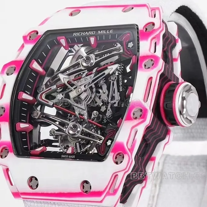 Richard Mille men's top-tier 1:1super white fabric RM 38-02front live photo