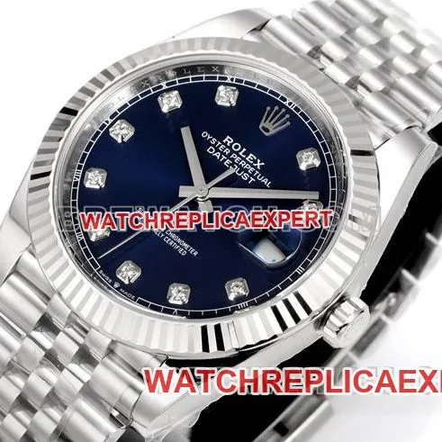 collectible watch log JF factory Rolex deep blue dial3235 mechanical 41mm front live photo