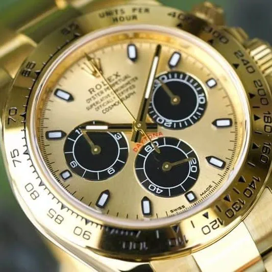 Rolexreplica watch Cosmograph Daytona all gold series watch front view