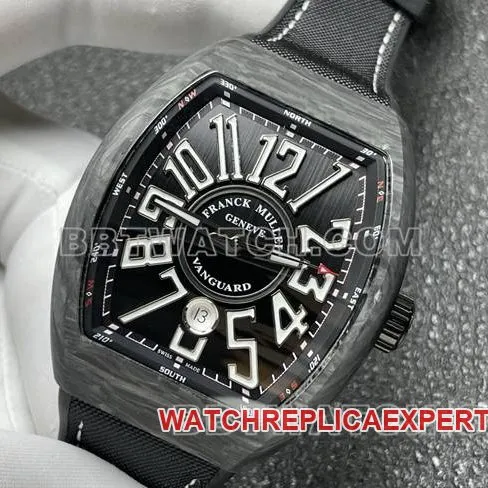 Frank Muller ABF factory collectible watch V45black dial black shell leather braceletfront live photo