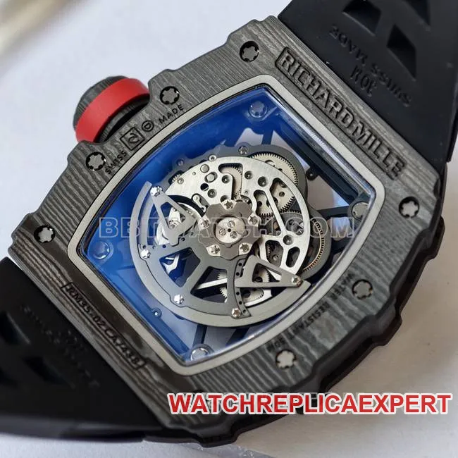 collectible watch RM35-02 UMI factory Richard Mille black shell black belt front live photo