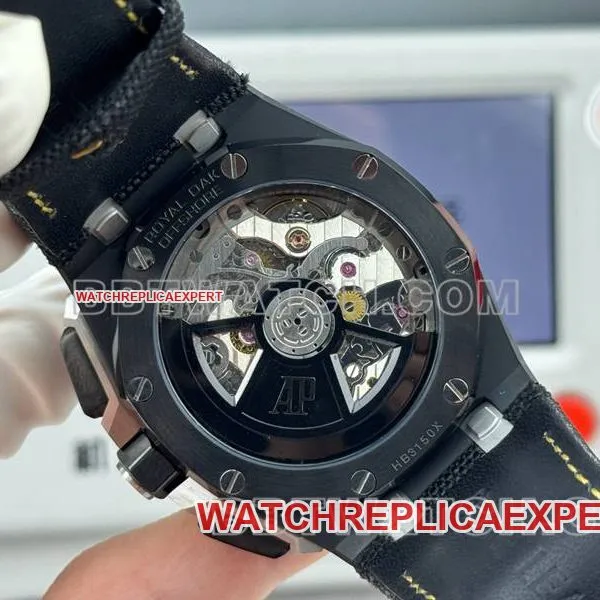 Audemars Piguet collectible watch LS factory Royal Oak offshore type 43MM black dialchronograph mechanical rubber model 26420front live photo