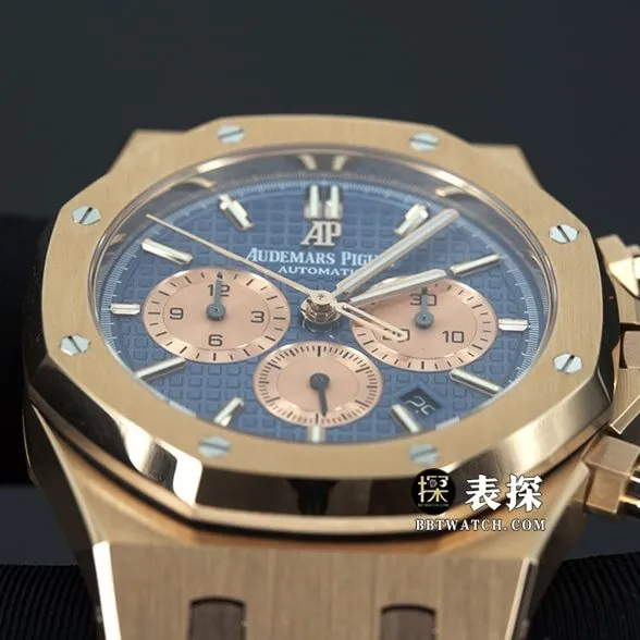 BF factory Audemars PiguetRoyal Oak26331OR1:1super watch men's blue dialleather strap picture and price front live photo
