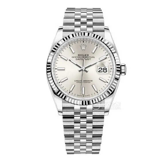 C factory Rolex log 1:1super clone36mmsilver dial five grid link m126234-0013side live photo